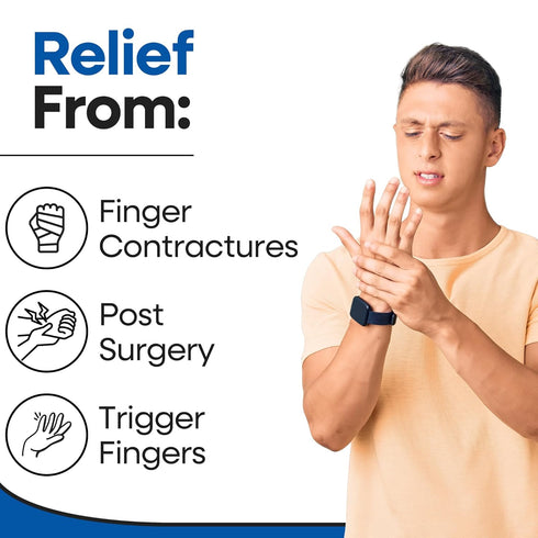 Trigger Finger Splint Finger Brace - Middle Finger Splint for Fractures, Arthritis, Tendonitis, Right Large/XL