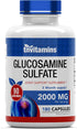 Glucosamine Sulfate Capsules, 2000 MG (180 Count) | Joint Support Supplement for Women & Men, Promotes Flexibility &