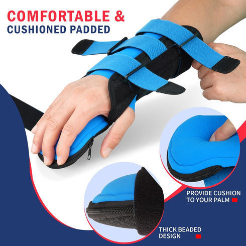 Immobilizer FEATOL Resting Hand Splint Stroke Night with Removable Splints- Pain Relief For Carpel Tunnel, Stroke