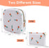 Teircno 2-Pack Period Bag for Women Girls, Portable Corduroy Sanitary Napkin Storage Bag Period Pouch Small Coin Purse