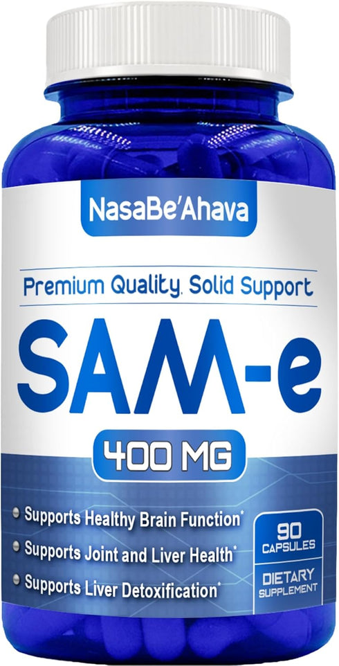 SAM-E Supplement 400mg, Easy Absorption S-Adenosyl-L-Methionine for Bone and Mood Support, 90 Day Supply