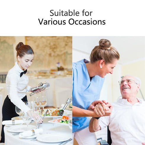 Zonon Bun Hair Nets Set - 50Pcs Invisible Elastic Edge Mesh and 40Pcs U Shaped Pins for Ballet and Sleeping