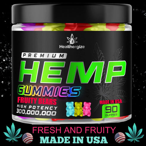 Hemp Gummies Premium Hemp Oil Gummy Bears - Natural Calm, Peace and Relaxation, Promote Sleep, Made in USA