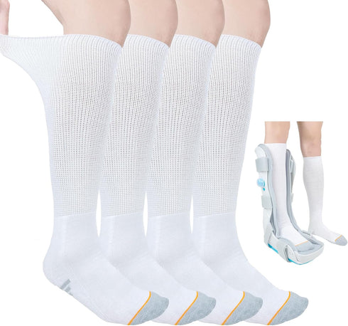 Ioryzek 2 Pairs Walking Boot Socks Liner air Cam Walker Cast Socks Fracture