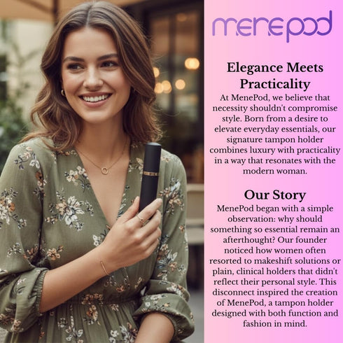 Menepod Luxury Tampon Holder For Purse,Cigarette Case,Pad and Bag Storage,Feminine Care,Discreet Travel Essentials