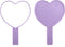 TBWHL Heart-Shaped Travel Handheld Mirror, Cosmetic Hand Mirror with Handle, Portable Vanity Mirror, Purple