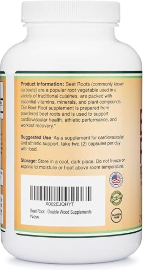 Beet Root Powder Capsules, Organic and Vegan, 210 Count, 1,000mg Per Serving for Overall Health Support