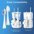 Toothbrush Replacement Heads, 4-Pack, White for Waterpik Complete Care 5.0/9.0 (CC-01/WP-861), STRB-4WW