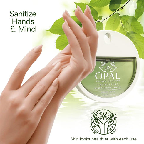OPAL 1.18oz WELLNESS Hand Sanitizer Spray Travel Size Energizing Hand Sanitizer Therapy with Bergamot & Matcha