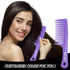 2PCS Large Wide Tooth Comb, Shower Combs for Wet Curly Hair, Durable Hair Brush for Best Styling and Care (2 Black)