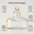 TUPANDY 200ml/6.6oz Refillable Glass Aromatherapy Diffuser Bottle, Clear
