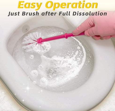 Toilet Cleaning Sheets - Plastic-Free, Liquidless Toilet Bowl Cleaner Strips, 80 Cleans, Lemon Scent
