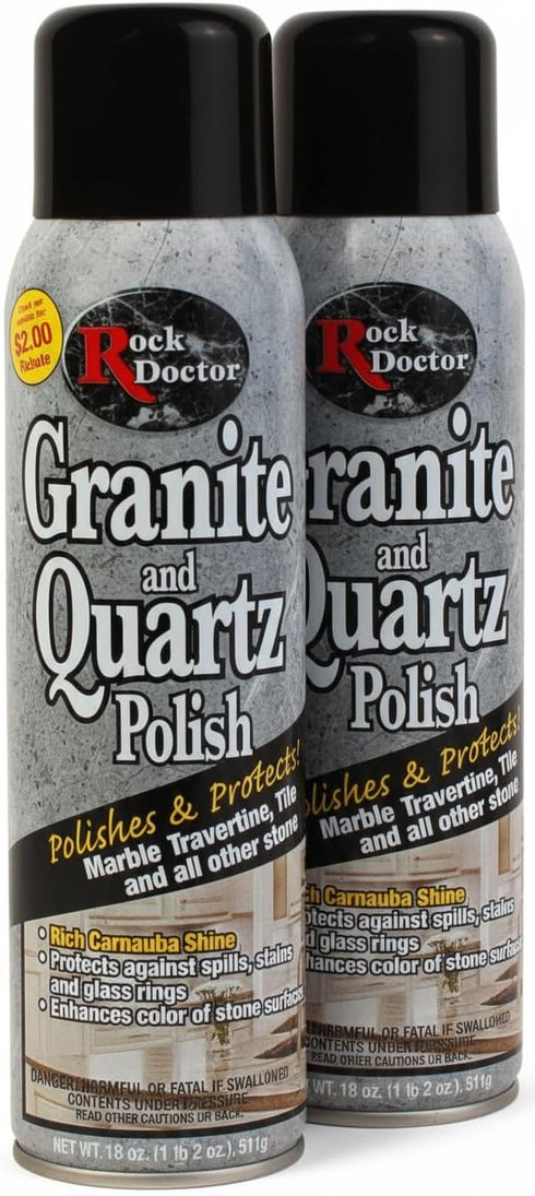 Rock Doctor Granite Polish Spray and Surface,18oz.Can Polish Tile, Marble, Kitchen Countertop,