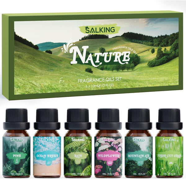SALKING Nature Fragrance Oils, Premium Essential Oil for Diffuser, Gift Set for Soap Candle Making