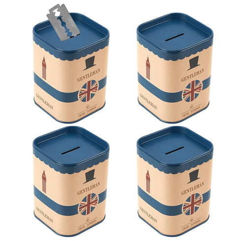 LUEXBOX 4 Pack Detachable Razor Blade Disposal Container for Used Safety Razor Blade,