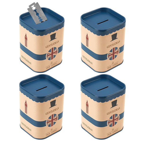 LUEXBOX 4 Pack Detachable Razor Blade Disposal Container for Used Safety Razor Blade,