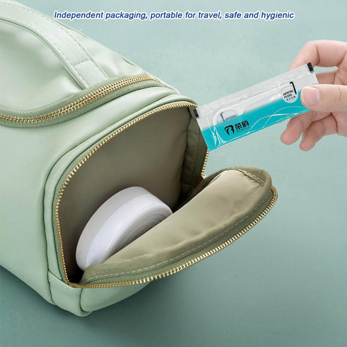 100 Count Dental Floss Picks, Disposable Portable Flossers for Adults Kids, Independent Packaging for Household Travel