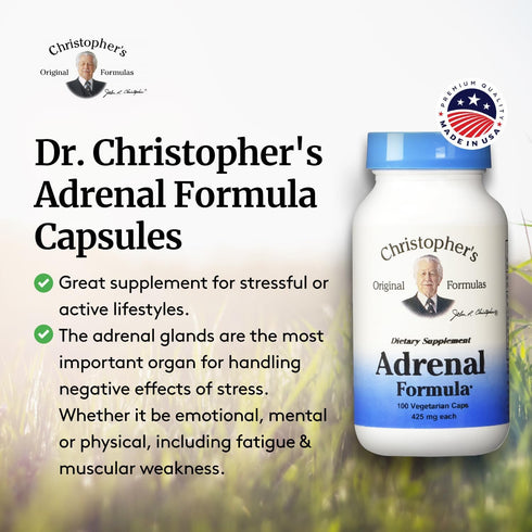 Dr. Christopher's Adrenal Formula for Stress Support | Natural Cortisol Manager