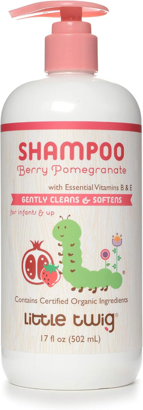 Little Twig Shampoo, Natural Plant-Derived Formula, Berry Pomegranate, 17 fl oz