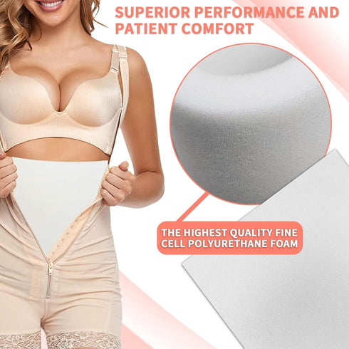 WENSSKKU 4 Pack Tummy 8" 11" Lipo Foam Pads Post Surgery Tuck for Lipo Recovery,Liposuction Surgery Foam Sheet