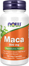 NOW Supplements Maca (Lepidium meyenii) 500 mg, Reproductive Health for Men and Women, 100 Veg Capsules