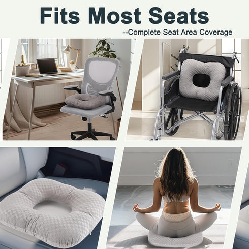 Anti-Slip Wheelchair Cushions, Bed Sore Cushions for Butt, Ergonomic Innovations Orthopedic Donut Pillow, Medical Seat