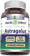 Amazing Formulas Astragalus 2000 mg Capsules Supplement, Non-GMO, Gluten Free (250 Count)