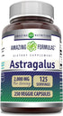 Amazing Formulas Astragalus 2000 mg Capsules Supplement, Non-GMO, Gluten Free (250 Count)
