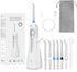 Waterproof Electric Water Flosser Teeth Pick, Portable Cordless Oral Irrigator, 300ML Rechargeable, IPX7, 8 Tips, 5