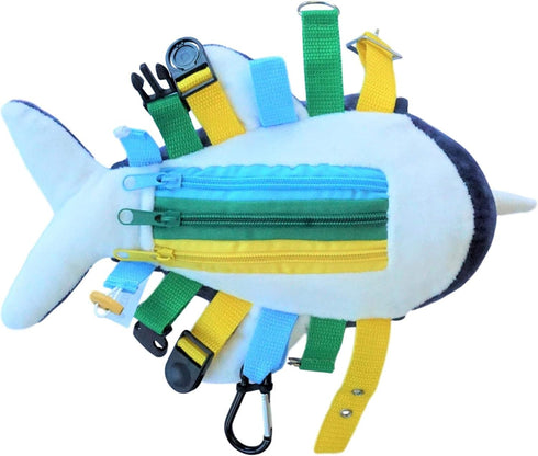 SENSORY4U Narwhal Buckle Pillow, Sensory Motor Aid for Fine Motor Skills and Pediatric Occupational Therapy Support