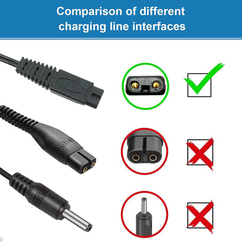 Shaver USB Charging Cord for Microtouch Solo Men's Rechargeable Full Body Hair Trimmer, 31.5 in with 1 Cleaning Brush