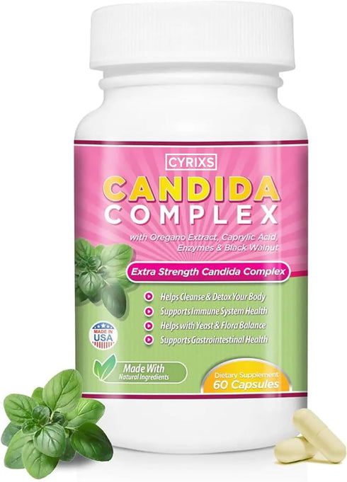 Candida Complex | All Natural Gut Cleanse with Herbs, Antifungals, Enzymes and Probiotics | Boost Your Immune System