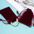 Nydotd 100pcs Velvet Cloth Jewelry Pouches, 2 X 2.8 inch Drawstring Bags for Christmas Candy Gift, Wine Red
