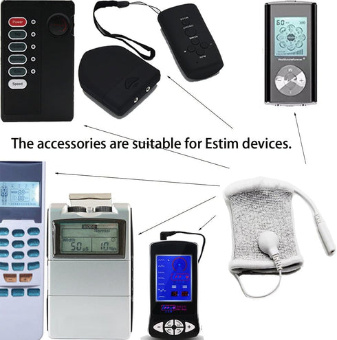 E-stim Adjustable Fabric Silver Thread Conductive Loop Accessories for Tens Stim Finger Massager