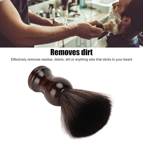 Portable Men Shave Brush, Soft Nylon Shaving Brush with Wood Handle for Shaving