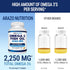 Omega-3 4,080mg 1200mg 900mg 120 Arazo Nutrition Wild Caught Fish Oil Concentrate per Serving High EPA & DHA Burpless