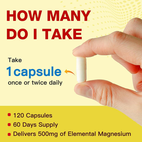 Magnesium Complex Supplement 500mg, 10 in 1 - Magnesium Glycinate, Citrate, Malate, Plus More with Vitamin D3 & Zinc