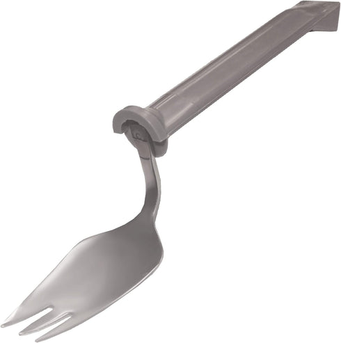 Set 4, Rehabilitation Advantage Swivel Spork Utensil of Angled Eating Utensils with Rotating Head for Easy Gripping