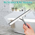 Shower Squeegee for Glass Doors, 10-Inch Sliver Squeegee for Shower Doors, Mirrors, Windows with Hooks