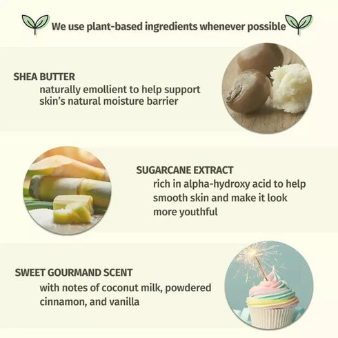 Hempz Body Lotion, Buttercream Vanilla Cake Celebration, 17 Oz Daily Moisturizing Cream with Shea Butter