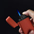Navpeak Mini Torch Lighter, Windproof Jet Flame Butane Pocket Refillable for Camping, Pack 2, Black+Blue