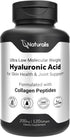 Naturalis Hyaluronic Acid 200mg, Ultra Low Molecular Weight with Collagen, Biotin, Selenium & Vitamin E for Hair, Skin,