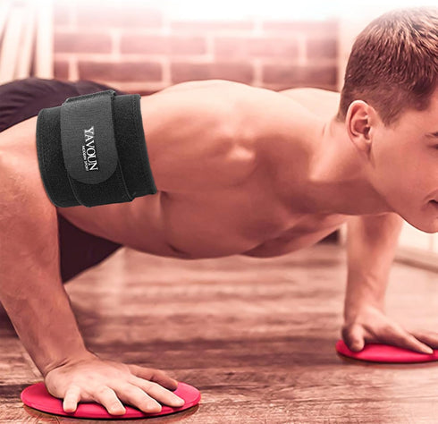 Tendonitis Bicep & Tricep Compression Sleeve/Wrap, Pain Relief for Muscle Strains, Compression Arm Support (Black)