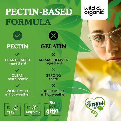 Wild & Organic Liver Support Gummies - 60 Vegan Milk Thistle, Dandelion Root Extract for Detox