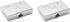 Set 2 of Rectangular-Shaped Pocket Purse Pill Box & Organizer with Dual Compartments (Silver Butterflies)
