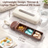 WMuxvia 3 Mini Travel Pill Case Compartment, Airtight Food Grade ABS Pill Organizer, Portable Daily Pill Box