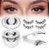 QUEWEL 2 Pair Reusable Magnetic Eyelashes with Applicator - No Glue Needed Cat Eye Natural Look Kit