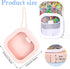 Prudiut) 2pcs Hair Tie Organizer, Hair Tie Holder Clip Organizer Christmas Gifts for Baby Teen Girl Women, Portable Hanging Small Items Desktop Travel Storage Box(Pink and White) by Prudiut