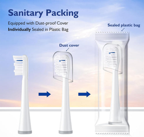 LEDOSAKO 2.0, 2.0 SF-01, SF-02, SF-03 SF-04 3Packs) Toothbrush Replacement Heads for Sonic Fusion and Sonic Fusion