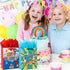 Vammy 13" Large Birthday Gift Bag with Tissue Paper, 2 Pack Paper Gift Bags for Fireworks Birthday Party, Colorful Cake